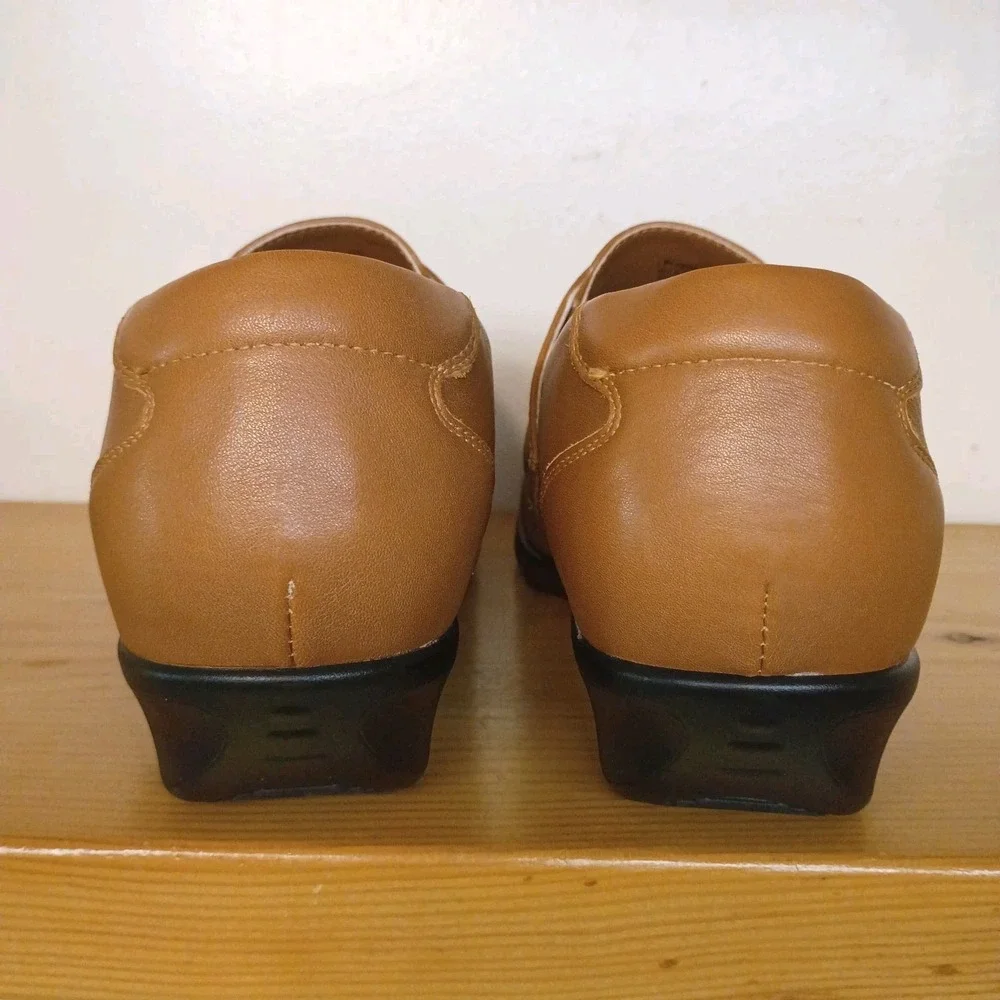 Propet Wallis Brown Leather Loafers Flats Shoes Women's Size 12 EE Comfort